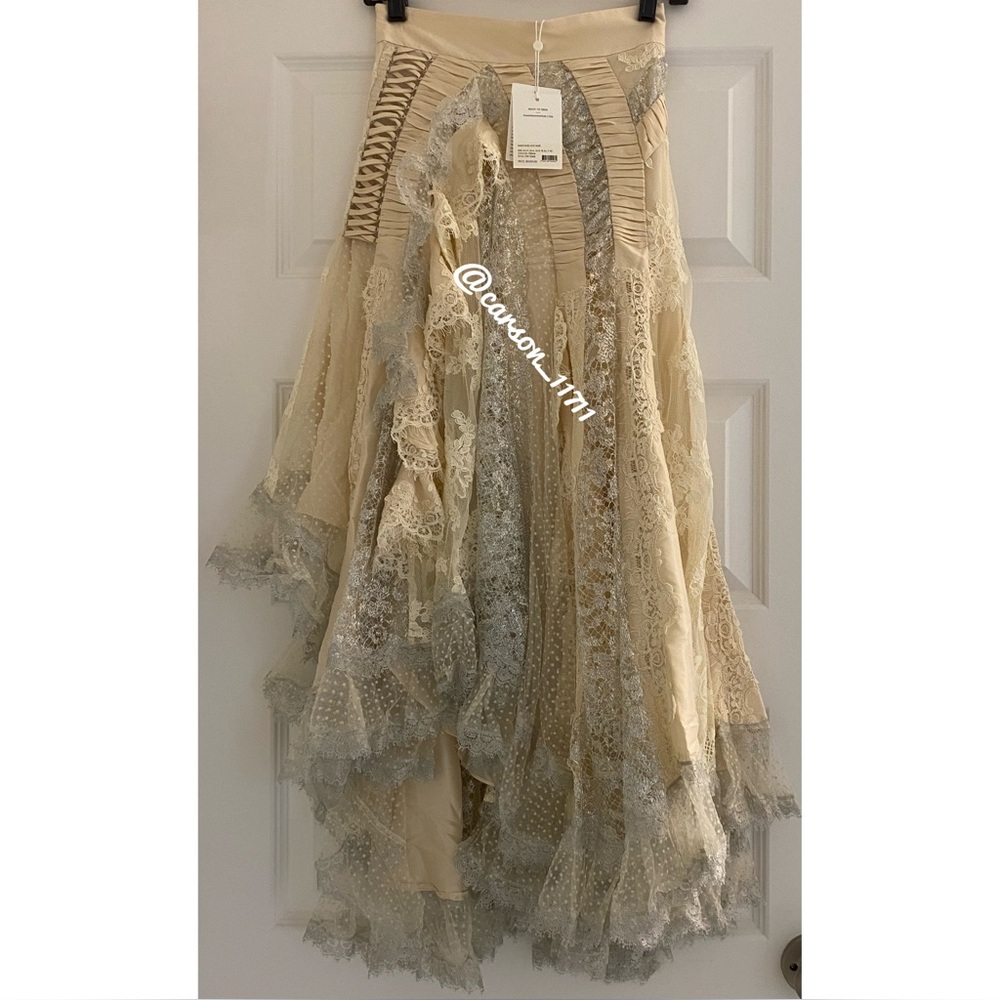 Zimmermann Sabotage Tiered Ruffle Lace Skirt 0 - Picture 4 of 13